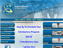 Tablet Screenshot of kokorokaratecenter.com
